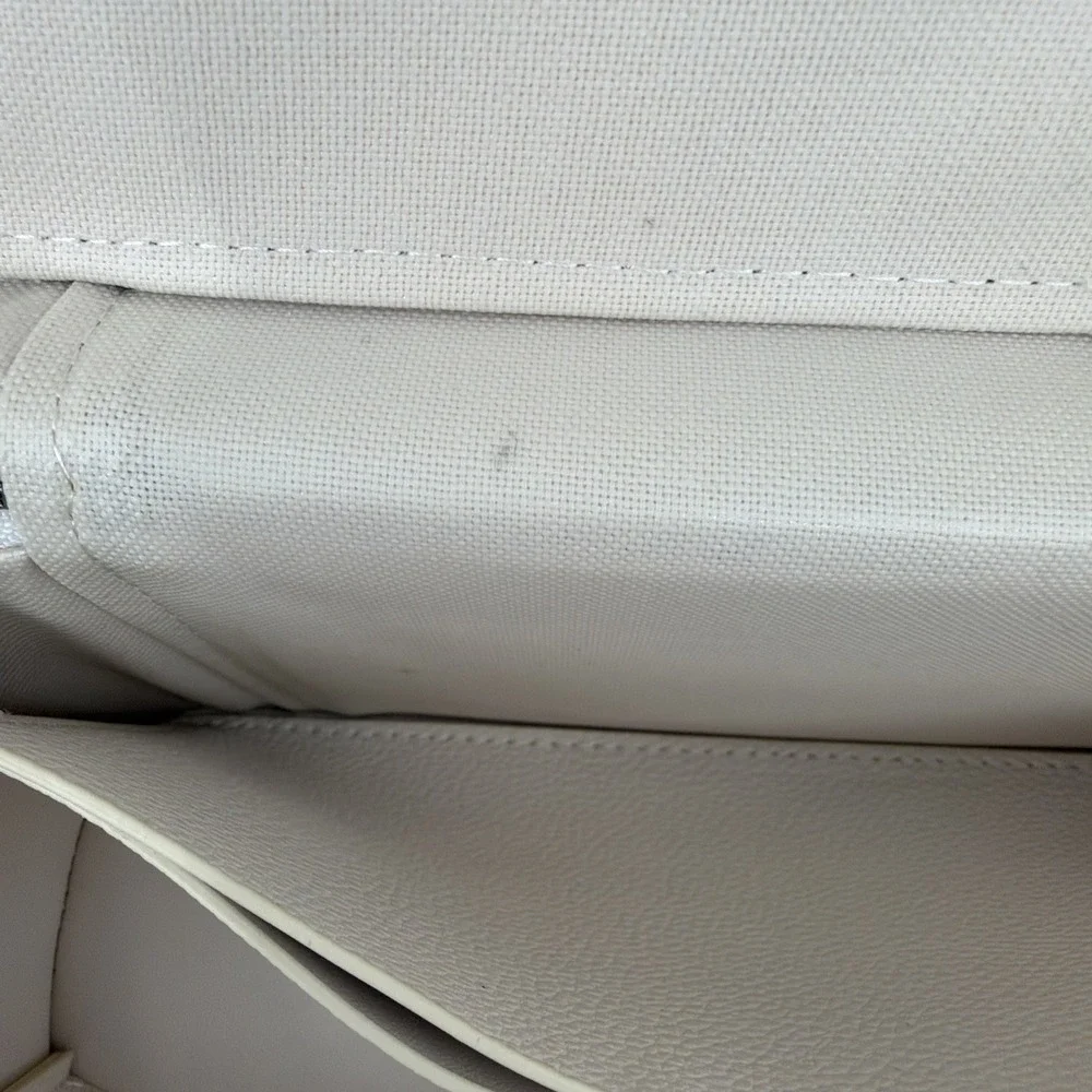 Étoile Duo Vanity Case in White Croc NEW With Defects Please See All Photos